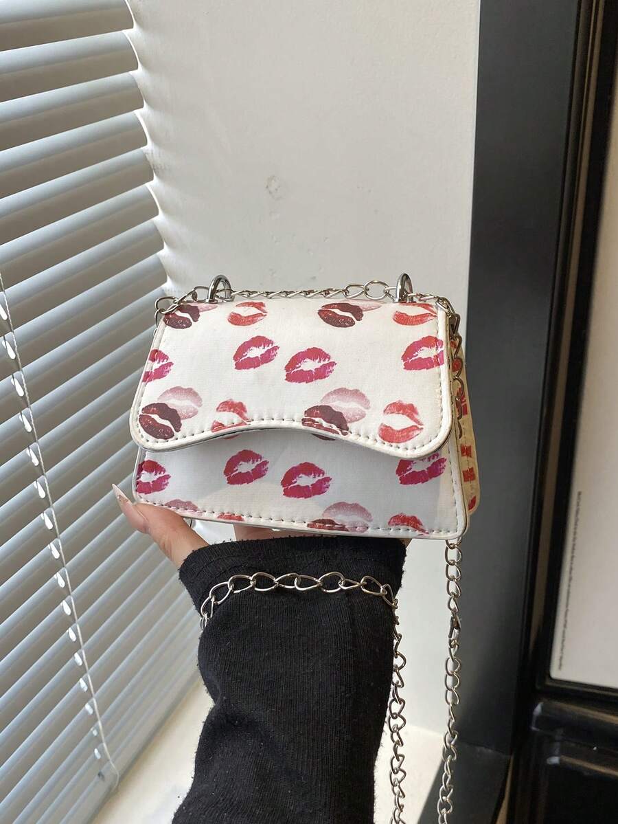 Fashionable Printed Handbag For Women, New Versatile Chain Shoulder Crossbody Bag