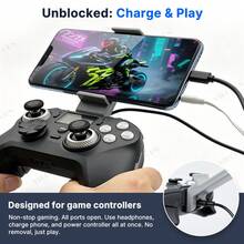 通用遊戲控制器手機支架 可調節式手機固定架 適用於 G6 G6S G8 Z03 Z04 遊戲手把 JT01 JT02 搖桿 - 查看 3