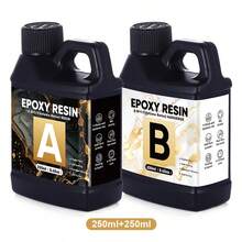 QIAO Crystal Clear Epoxy Resin, 1:1 AB Resin & Hardener, Bubble Free Self-Leveling Casting Resin For DIY Crafts - Clear - View 10