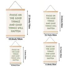 1件裝「Focus On Beautiful Things」牆面藝術印刷品，鼠尾草綠勵志語錄帆布畫，文字海報，現代抽象極簡風格，適合臥室、客廳、辦公室、公寓裝飾，無框/木製掛軸/有框 - 彩色 - 查看 8