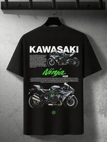 Camiseta unisex.Para hombres.Manga corta.Camisa T de manga corta.Ropa de primavera.Ropa de verano.Prenda de vestir.Prenda superior.Ancho.Silueta grande.Diseño con estampado.Regalo.Regalo.Est - Negro - Ver 1