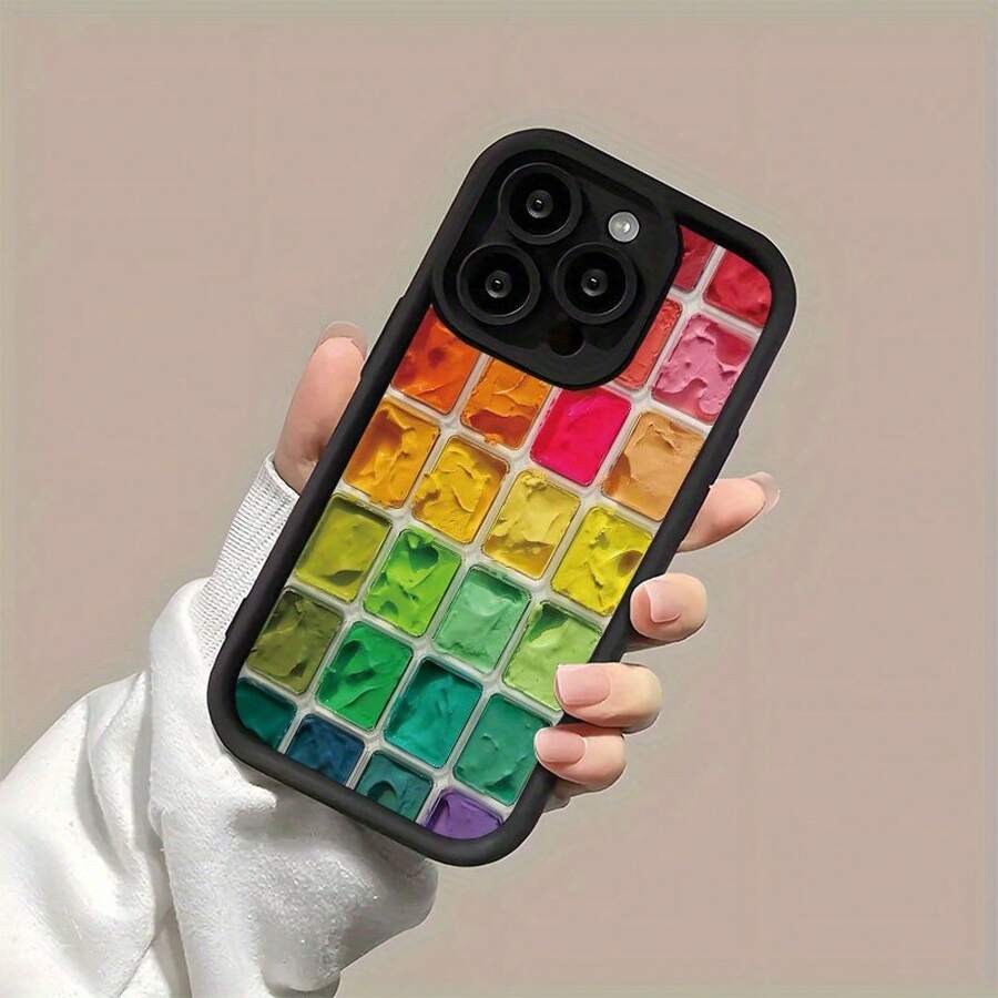 Funda para Teléfono Móvil con Patrón de Paleta de Colores, Textura Mate, Diseño Sky Eye Stair Groove, Agarre Cómodo, para iPhone 1616PRO16PLUS16PROMAX1515PLUS15PRO15PROMAX1414PLUS14PRO14PROMAX1313mini13PRO13PROMAX1212mini11PlusProMax78SEXSXS MAX7P8P. Ideal para Regalar a Amigos, Novias, Novios, Familiares. - (Un color) 1 unidad por paquete - Ver 1