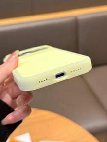 Matte Skin-Feel Jelly Soft Phone Case For IPhone 17 Pro Max 17 Pro 17 16 15 Pro Max, Ultra-Thin Liquid Silicone Shockproof Protective Back Cover - Cream Yellow - View 2