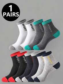 1/5/10/20 Pairs Casual Sports Socks, Simple Mid-Calf Socks, Soft And Skin-Friendly, Elastic And Non-Binding - Multicolor - View 11