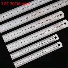 1/5pcs Multi-Size Metal Steel Ruler 15cm 20cm 30cm Thickened Aluminum Alloy Measuring Ruler Portable Precise Drawing Tool Suitable For Students School Office Woodworking DIY Random Style - True Color - View 12