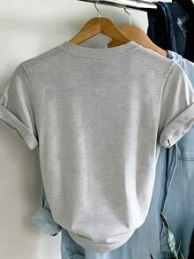 Breathable And Ideal For Everyday Wear, Classic Crew Neck Design, Suitable For Various Outfits, Available In Multiple Colors, Elastic Fit, Machine Washable, Sizes XS To XXL - Gray - View 2