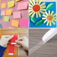 50/25 Rolls Multi-Purpose Small Double-Sided Tape - Suitable For Office, Crafts, Card Making - Essential Creative Tool, Compact And Portable, Each Roll 450cm/177inch Long (50 Rolls Include 0.5cm/0.2inch Width, 25 Rolls Include 1cm/0.39inch Width) - White - View 3