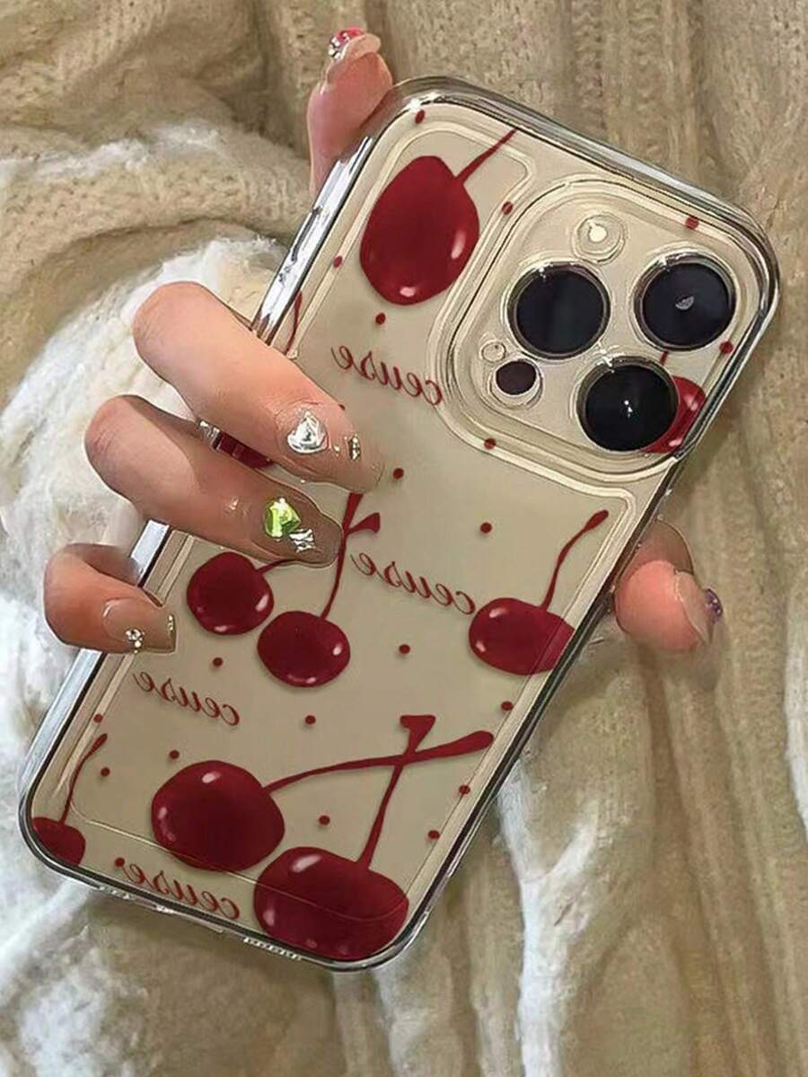 1 Stylish Phone Case. Does Not Include Lanyard Or Stand. Free Shipping. (Does Not Include Neck Strap Or Stand. Local Delivery To) Child-Friendly Phone Case, Cherry Tree Rose Style, TPU, Blow-Proof, Child Bow, Transparent, Decorated With Cherry Tree Flowers, Stylized And Fall-Proof, Gently Covers The Phone. - 多色 3 - 查看 1