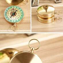 1pc Copper Compass With Luminous Function – Waterproof Design, Enhances Visibility During Camping And Hiking – Essential Night Exploration Tool, Suitable For Hiking, Camping, Hunting, Rock Climbing, Exploration Activities. Waterproof Outdoor Camping Navigation Tool, Portable Navigation Device For Outdoor Activities, Ideal Gift For Explorers And Camping Enthusiasts - Multicolor - View 9