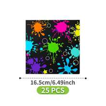 49/25/8pcs Neon Graffiti Party Night Disposable Plates, Napkins, Cups, Disposable Party Supplies Set, Suitable For 8 Guests, Disposable Paper Plates Party Tableware For Birthday, Wedding, Theme Party, Family Picnic - Multicolor - View 8