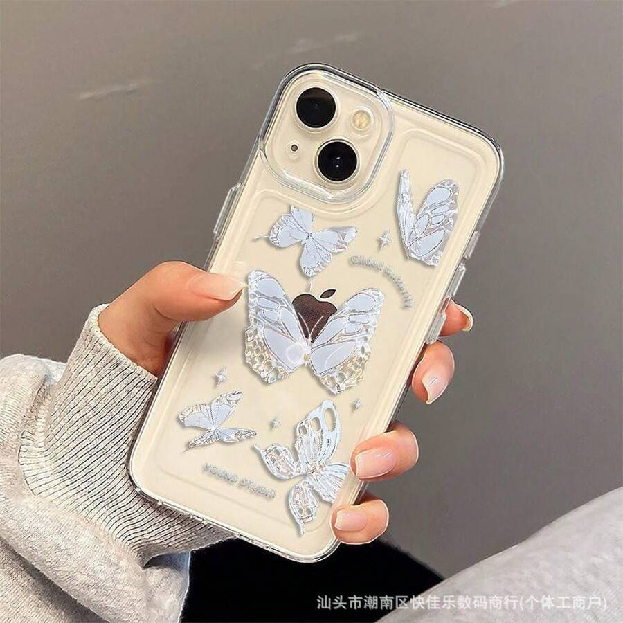 Unique Butterfly Case Suitable For Apple 15 Pro Max,  14/16, Transparent, Anti-Drop, Personalized For 13/11/12 - Space Shell - Transparent - YS610 - View 1