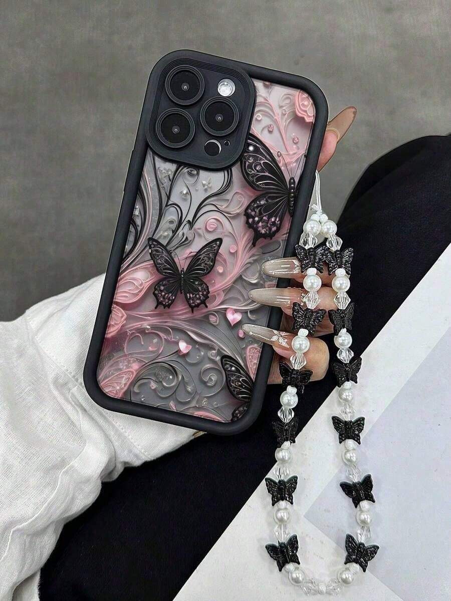 1 pieza de funda de teléfono a la modaExcluye el cordón y el soporte 8-ButterflyPintadoRanuradoRosaConMariposaCadenaA prueba de golpesGruesoSimpleA la modaCasoCompatibleConiPhone16/CompatibleConiPhone15,PintadoCompatibleConiPhone15ProfesionalMax,CompatibleConManzanaP13TeléfonoCasoP14MujeresP11SuaveCasoP12A prueba de golpesXS. XR/16Promax/13Case/Carcasa/78P. 78GES2CompatibleConiPhone16/CompatibleConiPhone15/XR/CompatibleConiPhone16PROMAX/7p8p/P12promax/P13promax/P14PROMAX/P13/P14/P11/P12/P14/Muje - Estilo 2 (1 pieza) - Ver 1
