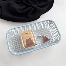 圓點棕熊印花設計 TPU 方形藍牙耳機保護殼，適用於 1/2/3/4/Pro 耳機包 - 棕色 - 查看 6