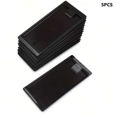 5/8PCS Check Bill Tray Holder, Black Plastic Tip Tray, Guest Receipt Holder, Tip Tray, Coin Tray, Miscellaneous Tray, Tray For Hotel, Cash, Credit Card, Bill, Waiter Tip Tray