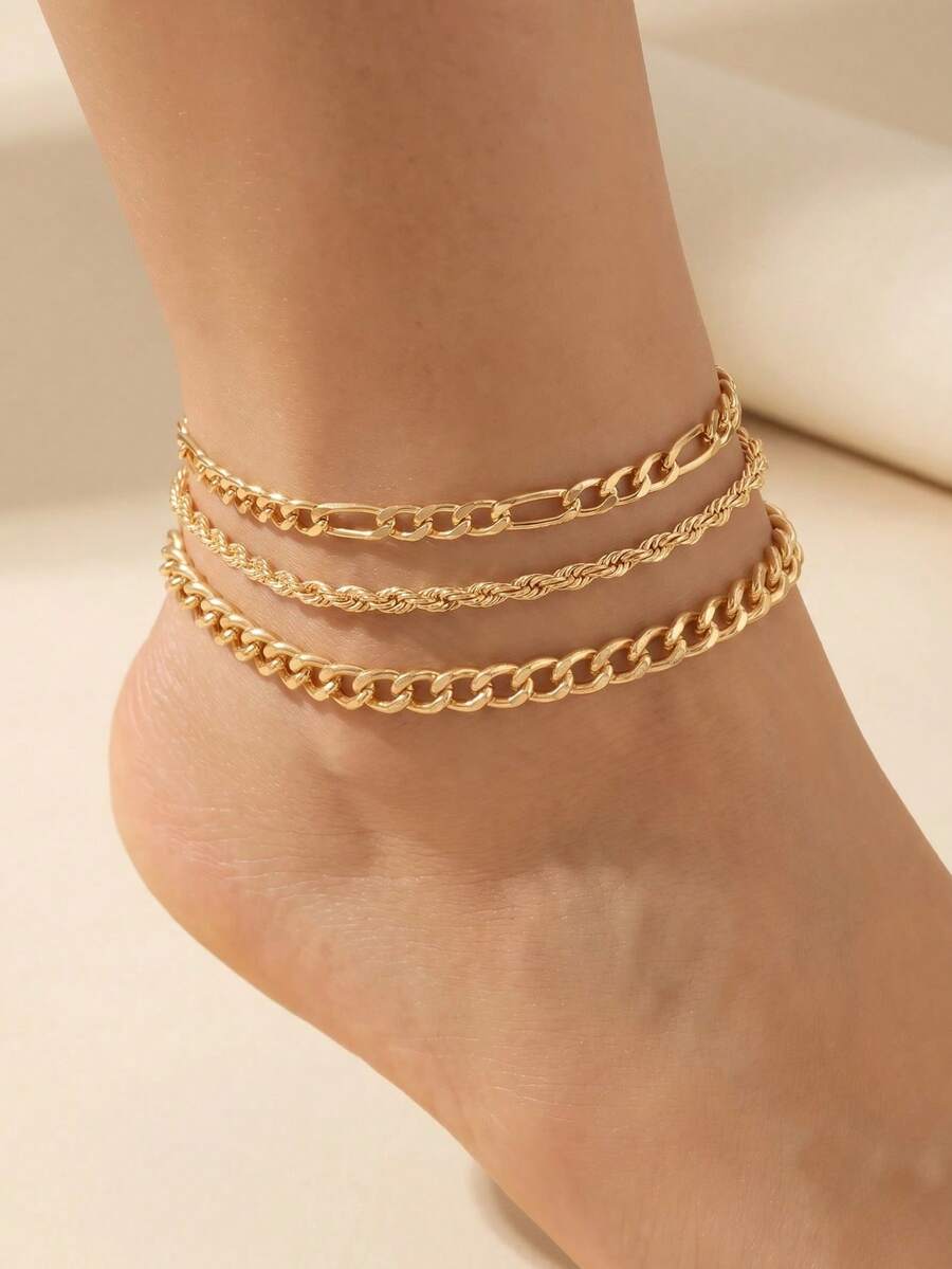 1setSetCheville simple en perles de riz blanc/fausses perles avec breloques d'étoile de mer dorée & de coquillage, convient pour le port quotidien et les vacances - Multicolore - Voir 1