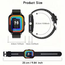 ZhiKexing 1.85 吋全螢幕金屬機身智慧手錶，相容 iOS 與 Android 手機，(接聽/撥打電話)，具備多種運動模式/海量錶盤/內建遊戲/AI 語音控制/中性運動手錶 - 查看 7