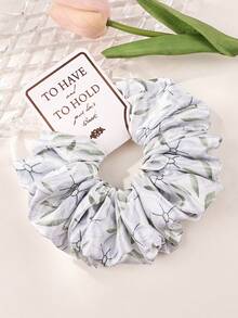 1pc Plaid Scrunchie, Fashionable Everyday Streetwear Versatile Hair Accessory, Elastic Hair Tie Ponytail - Multicolor - View 8