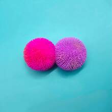 1 pieza Bola de pelo suave de descompresión, textura suave con rebote lento, sensación de amasado cómoda, bola de amasado suave, bola de descompresión para las yemas de los dedos, regalos para días festivos (color aleatorio) - Multicolor - Ver 8