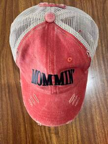 1 pieza Gorra de béisbol retro desgastada para mujer con cola de caballo alta, clásica ajustable adecuada para uso casual diario, fiestas, compras y otras ocasiones - Multicolor - Ver 13