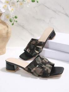 Nuevas sandalias de tacón alto de aguja para mujer talla grande, cómodas, minimalistas, con diseño cruzado, punta abierta y cuadrada, versátiles, casuales, de moda, para exterior, playa y verano - Verde - Ver 2