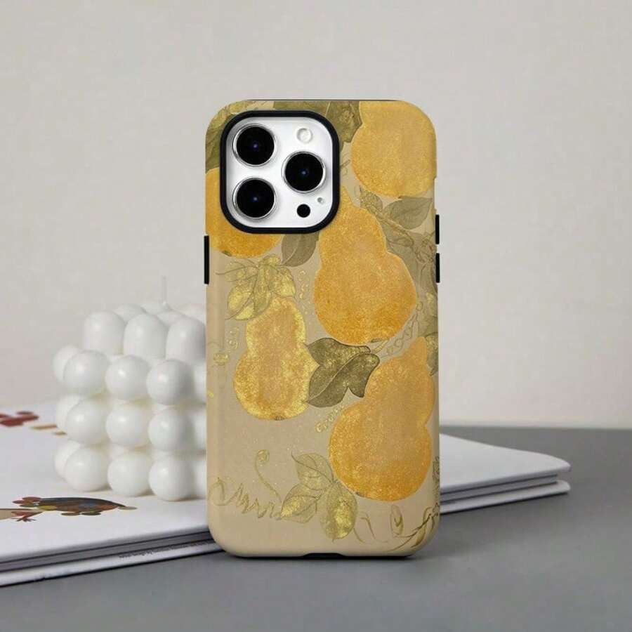 Una funda elegante para teléfono no incluye un cordón ni un soporte. Funda protectora 2 en 1 Chunfeng Pear Fragrance - Duradera, absorbente de golpes, protección a la moda - Compatible con 16, 15, 14, 13, 12, 11, Plus, Pro,, el regalo de cumpleaños perfecto para un amigo. - Gran agujero dos en uno - Ver 1