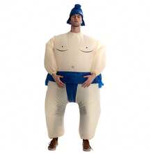 1pc Adult Inflatable Sumo Costume, Fits Height 1.5-2m, Suitable For Christmas, Cosplay, Anime Role Play, Party, Stage Performance And Masquerade - Yellow Sumo - View 8