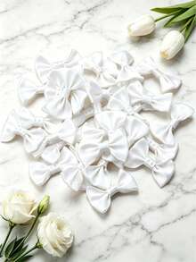 50PCS/30PCS Polyester Bows, Gift Box Decoration DIY Handmade Jewelry Making Accessories, Jewelry Hair Accessories, Clothing Doll Decoration, Garment Accessories - Satin Waistband Bow - View 25