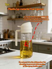 1pc 2-In-1 Handheld Spray Oil Bottle, Made Of PP Material, Combines Spraying And Pouring Functions, Can Be Used As Olive Oil Sprayer And Oil Dispenser, Reduces Oil Splashing On Cookware, Suitable For Kitchen, Grilling, Cooking, Air Fryer, Baking, Salad, Garden Watering, Home Cleaning, Random Color - Multicolor - View 15