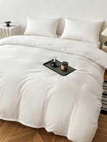 1件純色單人被套寢具（不含填充物），柔軟舒適，親膚面料，觸感細膩，兼具舒適與美感，呵護睡眠，親膚工藝，適合宿舍學生、居家臥室寢具、客房使用，四季適用，拉鍊開合，多色柔軟耐用，大尺寸寢具 - 白色 - 查看 8