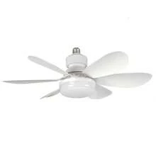 Lampu Kipas Enam Bilah dengan Kap Lampu Bulat yang Dapat Dilepas, Antarmuka E27, Lampu Kipas Senyap, Cocok untuk Ruang Tamu, Ruang Makan, dan Kamar Tidur - Putih - View 13