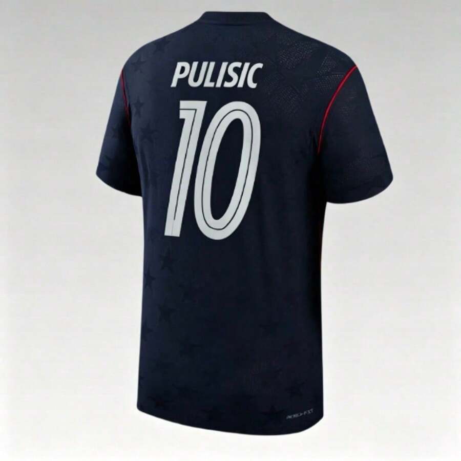 26-27 Season U.S. National Team Away Jersey In Navy Blue Color, Number 10 PULISIC Fan Edition Breathable Sports Short Sleeve - 26-27 USA Away Game - NO. - View 1