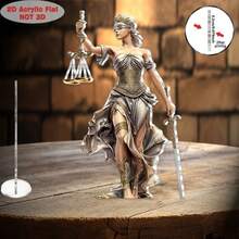 2D Flat Bohemian Style Female Justice Statue - Home, Office Acrylic Desktop Decor With Fantasy Theme, No Text, Easy To Install, Fine Craftsmanship And Intricate Details, 2D Flat - 1PC - View 1