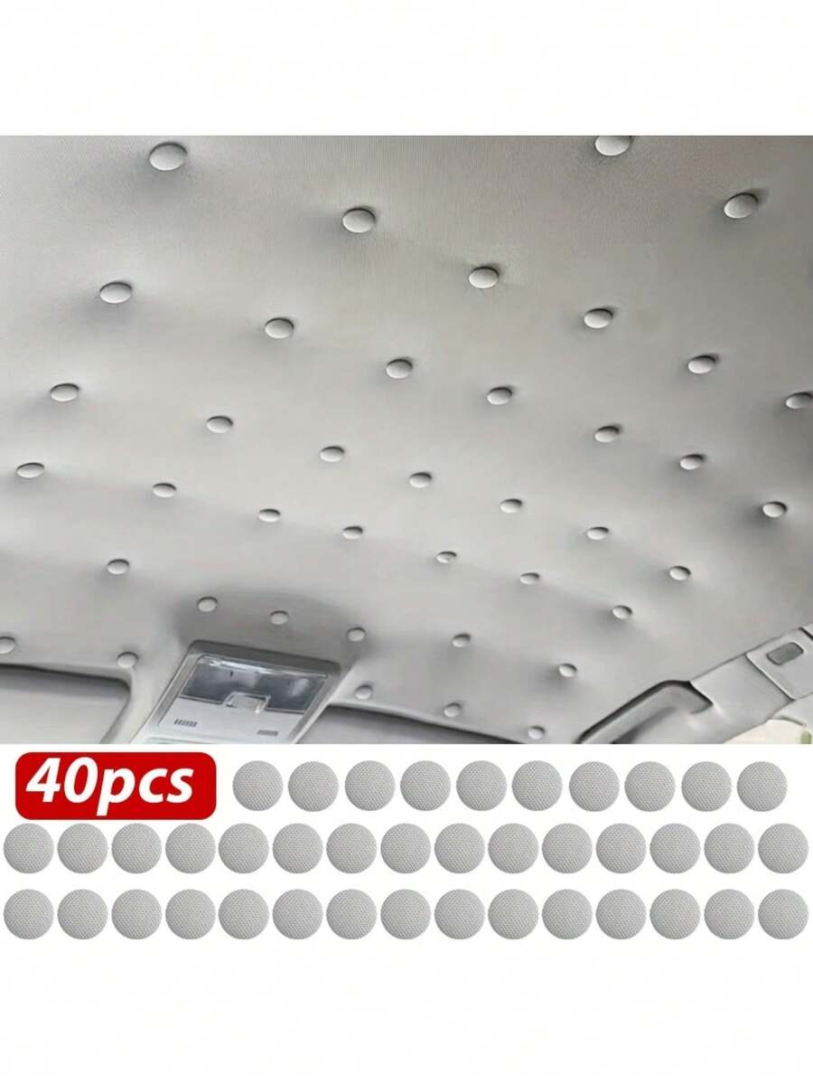 40pcs Car Roof Repair Kit, Quick-Lock Screw Connectors, Easy Installation, No Glue Needed, With Nylon Lining Reinforced Car Roof Repair