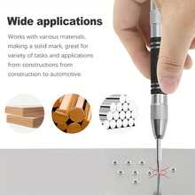 2/4/6pcs/Set High Speed Steel Woodworking Positioning Automatic Center Punch, High Hardness Punch, Window Breaker, Automatic Center Punch, Positioner, High Hardness Punch. Drilling/Piercing Tool - Multicolor - View 2