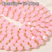 18-21 pièces Perles de pierre naturelle colorées en forme de losange pointu, perles d'espacement, accessoires de matériau semi-fini pour bijoux faits main DIY, perles en vrac - perles pointues en losange - Voir 20