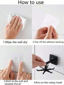 1 pieza Gancho giratorio para baño, Gancho multifuncional de 6 garras, Estante de almacenamiento multifuncional, Gabinete de plástico sin perforación, Estante de almacenamiento de utensilios de cocina retráctil, Función de instalación fácil, Estante de almacenamiento de cocina, Estante de utensilios de cocina, Accesorios de cocina, Suministros de almacenamiento de cucharas de cocina, Estante de almacenamiento, Regalo del Día de la Madre - Multicolor - Ver 8