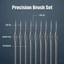 30pcs Dom Delfim Miniature Detail Painting Brush Set, Small Fine Model Brushes, Suitable For Acrylic, Watercolor, Digital Oil Painting And Doll Models - Sets - View 6