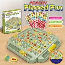 4-Player Memory Matching Board Game, Fruit And Animal Sliding Puzzle, Parent-Child Educational Toy, Coordination Memory And Concentration Training Toy, Birthday Back To School Christmas New Year Holiday Gift For Boys And Girls - Multicolor - View 11