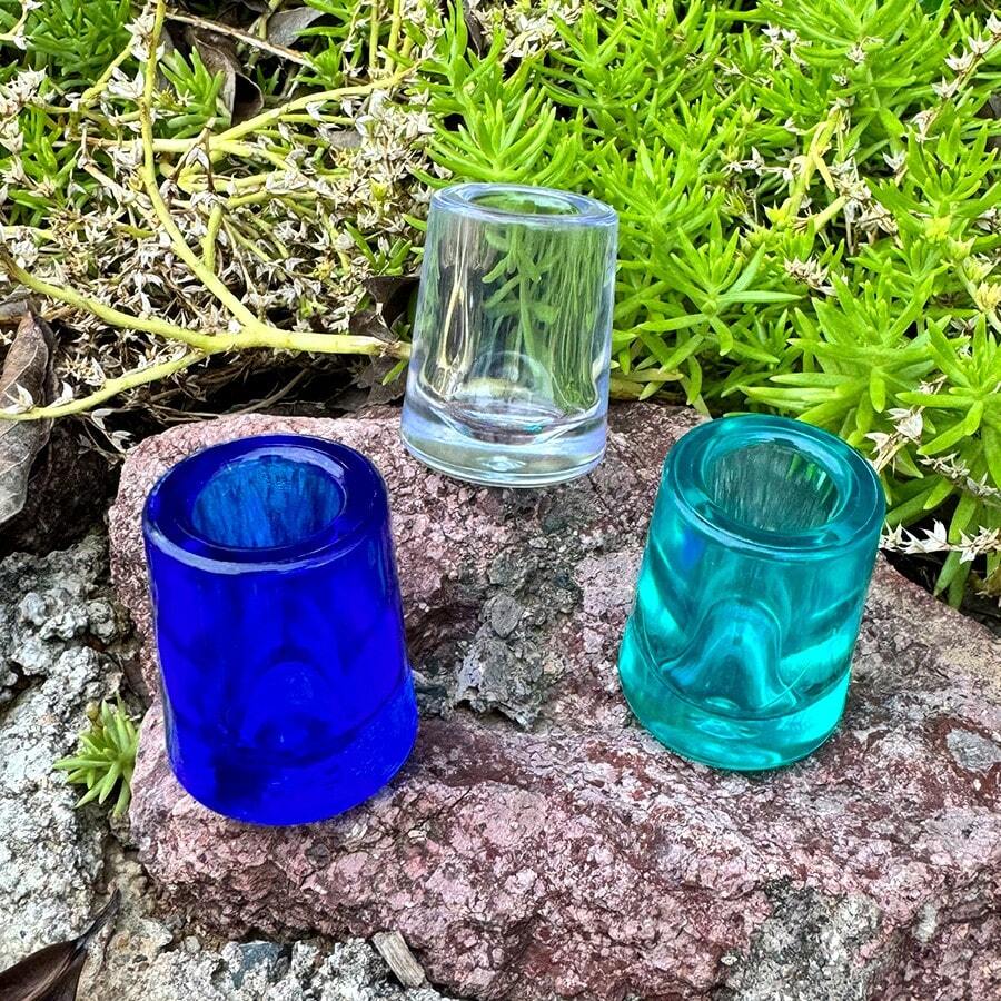 Cabin puff 1pc Practical And Decorative Ashtray, Available In Transparent, Dark Blue, Lake Blue Colors With Same Unique And Creative Design, Portable Smoking Accessory
