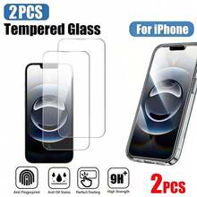 XINHONGYU 2片裝全螢幕鋼化玻璃螢幕保護貼，全面螢幕保護，適用於 iPhone 17、17 Pro Max、17 Pro、17Ari、16、15、14、13、12、11 Pro Max、XS、X、XR、6、7、8、16、15、14 Plus、12、13 Mini 及其他機型。透明保護膜，耐刮防指紋，適合日常、辦公室和居家使用的必備手機螢幕保護貼。 - 無色 - 查看 30
