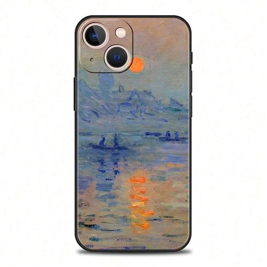 Claude Impressionism Painter compatible with 11 12 13 15 16 14 Pro Max Phone Case X XR XS 7 8 Plus SE Luxury Cover Funda, Cover compatible with funda 17 pro max, funda 17 pro, funda 17, funda 16, funda 16 pro max, funda 15 - a8 - Ver 1