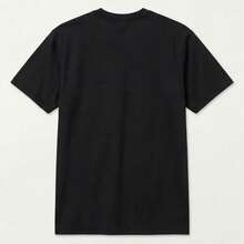 Men's Casual Short-Sleeved T-Shirt With Hanuman God Design And Hindi Text, Spiritual And Cultural Style, Comfortable And Loose Fit, Ideal For Those Who Appreciate Hindu Culture. - 黑色 - 查看 3