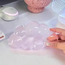 Ergonomic Cloud Gel Keyboard & Mouse Wrist Rest Set - Transparent White Palm Rest, Suitable For 60%/68%/75% Layout Keyboards, Comfortable Wrist Support, Ideal For Typing And Gaming - View 5