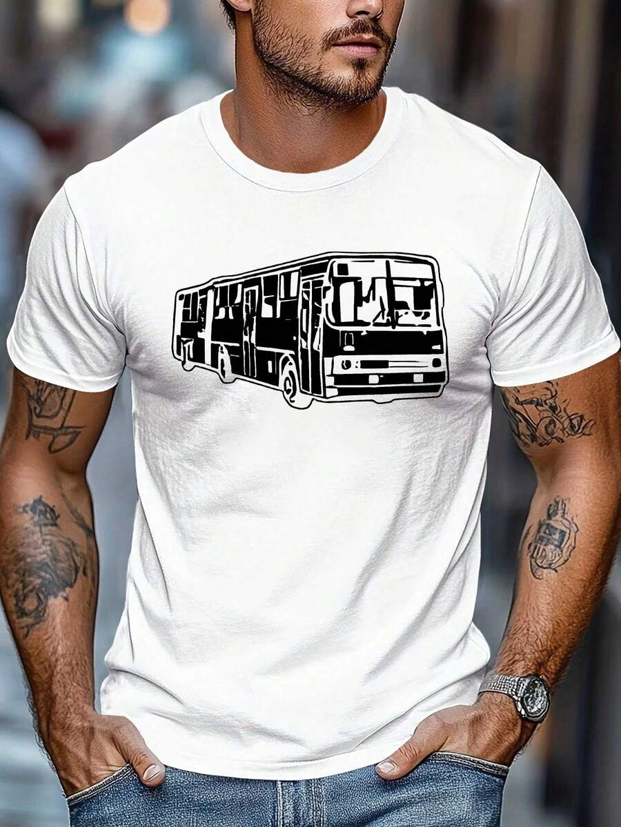 Funny Short-Sleeved T-Shirt For Men, Polish Style, For Summer. - 白色 - 查看 1