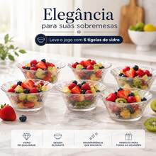 Glass Dessert Bowl Set, 6 Pieces, 270ml Thick, Decorated With Cotton. - 6unds 270毫升 - 查看 11