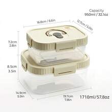 Multi-Functional Transparent Plastic Compartment Food Storage Box, Refrigerator Multi Grids Sealed Fresh-Keeping Box With Cover, Large Capacity Reusable Vegetables FruitsIngredient Container, Microwave Heatable, Kitchen Food Storage And Organization - Multicolor - View 13