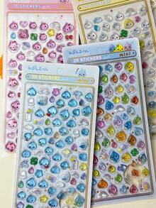 兒童手工藝術裝飾貼紙，辦公室與學校裝飾貼紙，筆記本貼紙，帳本貼紙，行李箱貼紙，吉他裝飾貼紙，雷射貼紙，送給朋友與家人的禮物，聖誕襪玩具，聖誕禮物，聖誕裝飾，隨機高價值日系動漫角色貼紙 - 彩色 - 查看 3