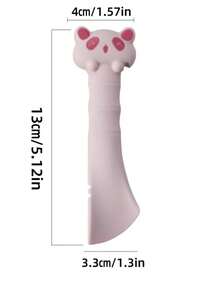 1 pieza Cuchara multifuncional con cabeza de panda para lata de mascota, cuchara de silicona para comida húmeda con abridor de lata integrado, espátula de alimentación para eliminar residuos de comida enlatada para gatos y perros - 10 g - Ver 10