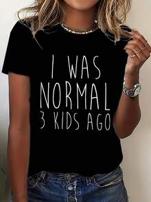 Plus Size Women's T-Shirts, 180g Pure Cotton, Versatile Casual Style, Crew Neck, Short Sleeves, Excellent Mother's Day Gift, Sizes L-5XL. Casual T-Shirt - 黑色 - 查看 1