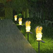 Solarbetriebene Engel-Stecklichter Wegleuchten, dekorative Outdoor-Stecklichter, Gartenzubehör, für Hof, Rasen, Gartenaußenbereich Dekoration, Vatertagsgeschenk, Solar-Gartenleuchten, Outdoor-Solarleuchten - Sitzwinkel - Übersicht 6